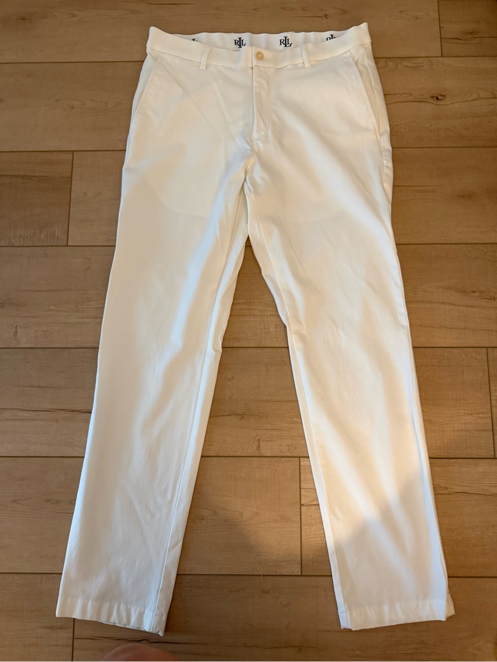 Ralph Lauren White Men's Cotton Straight Leg Pants 32W x 30L